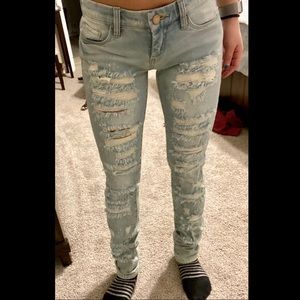Light wash ripped Blank NYC jeans size 24/size 0